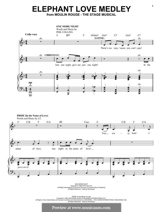 Elephant Love Medley (from Moulin Rouge! The Musical): Elephant Love Medley (from Moulin Rouge! The Musical) by Phil Collins