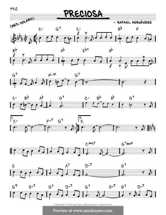 Preciosa by R. Hernandez - sheet music on MusicaNeo