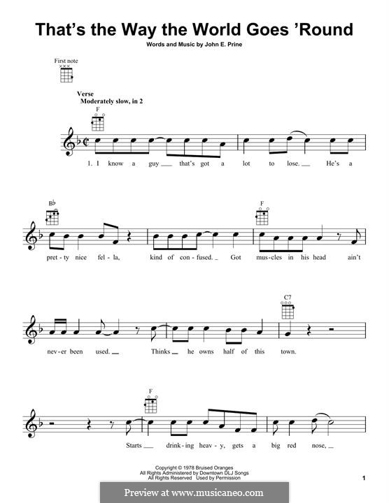 That's the Way the World Goes 'Round (Miranda Lambert): For ukulele by John Prine