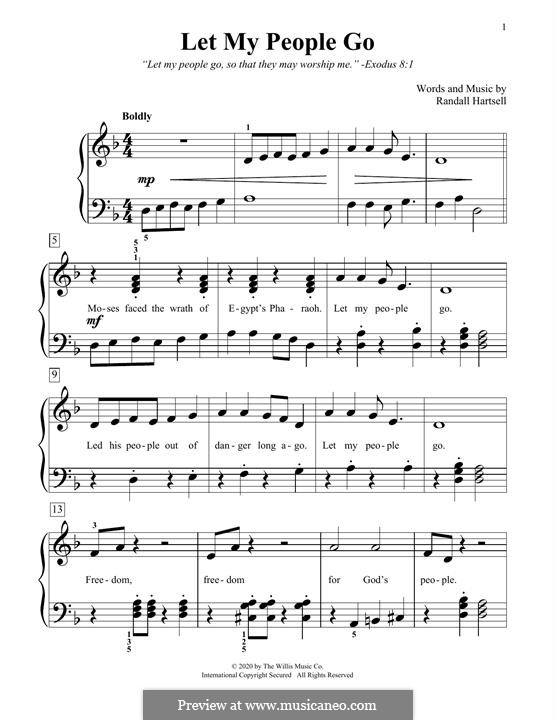 Let My People Go by R. Hartsell - sheet music on MusicaNeo