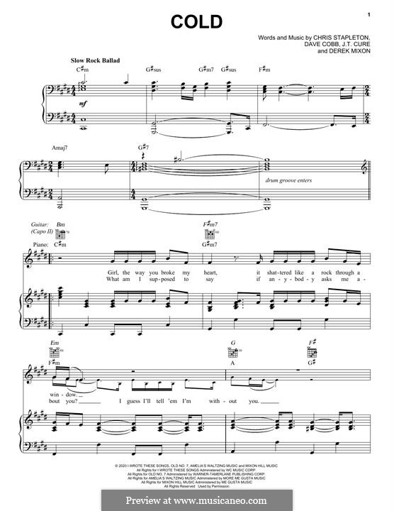 Cold by C. Stapleton - sheet music on MusicaNeo