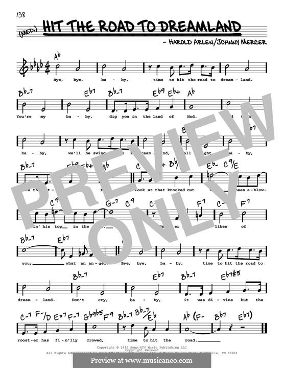 Hit the Road to Dreamland: High Voice by Harold Arlen