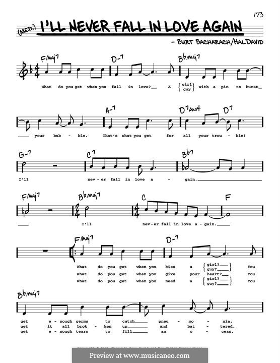 I'll Never Love This Way Again (Dionne Warwick): High voice by Richard Kerr, Will Jennings