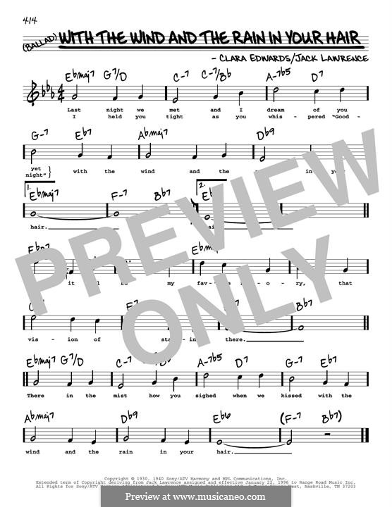 With the Wind and the Rain in Your Hair: High Voice by Clara Edwards, Jack Lawrence