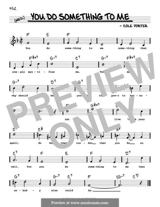 You Do Something to Me: High voice by Cole Porter