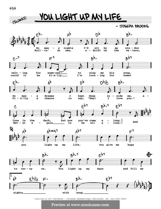 You Light Up My Life: High Voice by Joseph Brooks