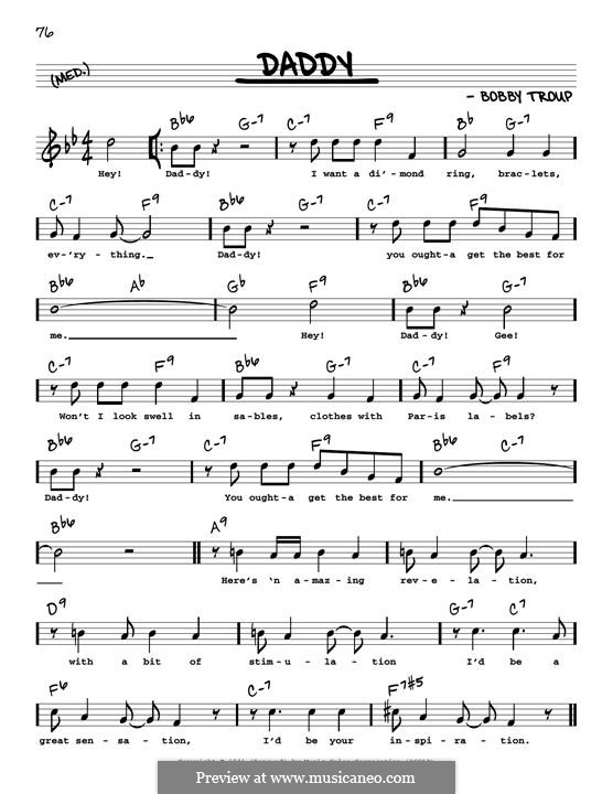 Daddy: High Voice by Bobby Troup