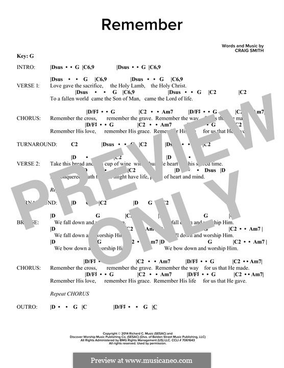 Remember by C. Smith sheet music on MusicaNeo