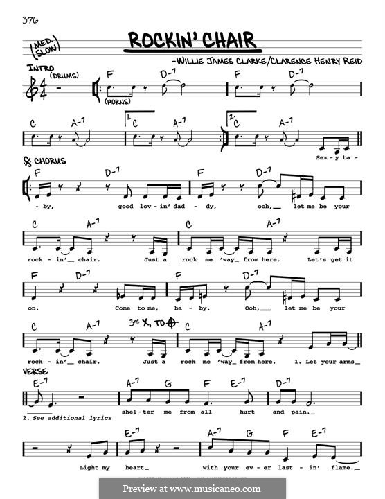 Rockin' Chair (Gwen McCrae) by C.H. Reid, W.J. Clarke on MusicaNeo