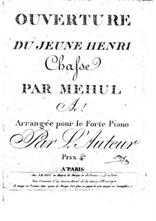 Overture to 'Young Henri': For violin and piano by Étienne Méhul