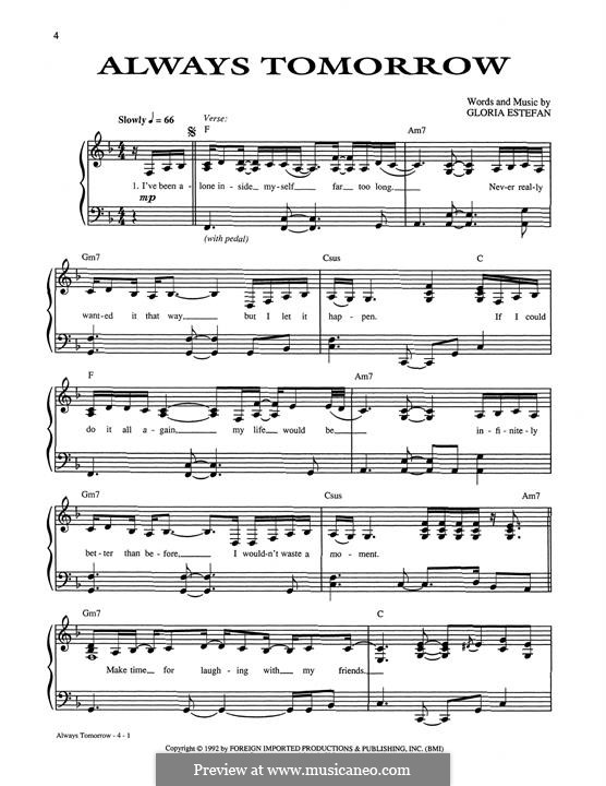 Always Tomorrow: Always Tomorrow by Gloria M. Estefan