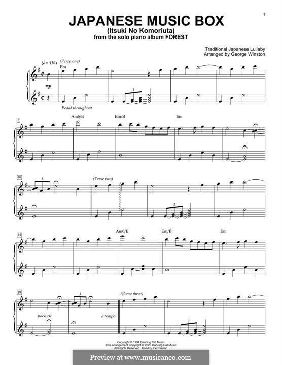 Japanese Music Box (Itsuki No Komoriuta) by folklore on MusicaNeo