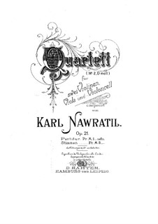 String Quartet No.2 in D Minor, Op.21: Parts by Karel Navratil