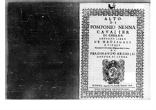 Madrigals: Contralto part by Pomponio Nenna