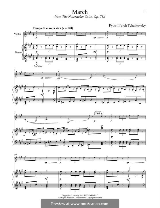 No.2 March: For violin and piano by Pyotr Tchaikovsky