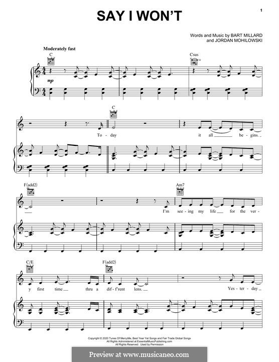 Say I Won't (MercyMe): Say I Won't (MercyMe) by Bart Millard