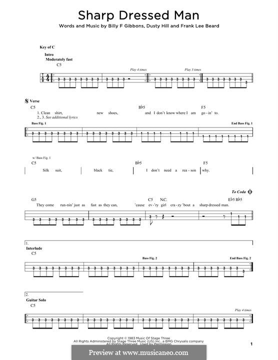 lyrics to sharp dressed man by zz top Sharp Dressed Man