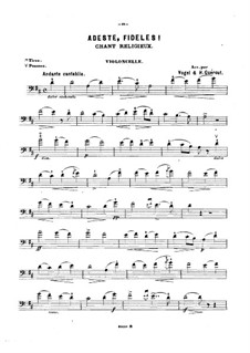 Instrumental version: For violin (or flute, or cello) – cello part by John Francis Wade