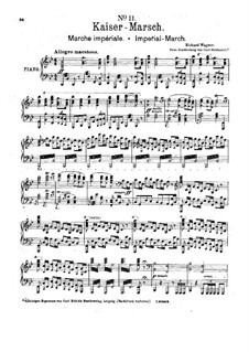 Imperial March, WWV 104: Piano score by Richard Wagner