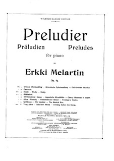 Preludes, Op.85: Complete set by Erkki Melartin