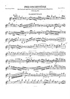 Concert Piece for Clarinet, Basset Horn and Piano No.2, Op.114: Clarinet part by Felix Mendelssohn-Bartholdy