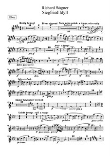 Siegfried Idyll, WWV 103: Oboe part by Richard Wagner