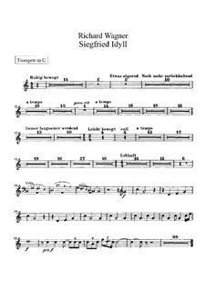 Siegfried Idyll, WWV 103: Trumpet part by Richard Wagner