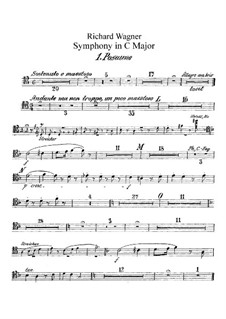 Symphony in C Major, WWV 29: Trombones parts by Richard Wagner