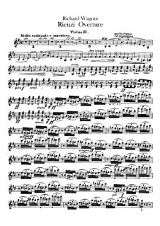 Rienzi, the Last of the Tribunes, WWV 49: Overture – violins II part by Richard Wagner