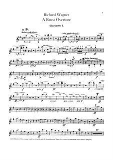 The Faust Overture, WWV 59: Clarinets parts by Richard Wagner