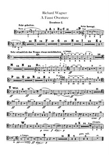 The Faust Overture, WWV 59: Trombones and tuba parts by Richard Wagner