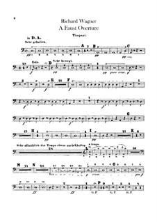 The Faust Overture, WWV 59: Timpani part by Richard Wagner