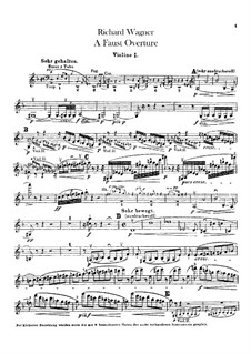 The Faust Overture, WWV 59: Violins I part by Richard Wagner