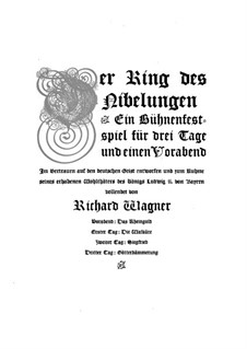 The Rhine Gold, WWV 86a: Introduction and Scene I, for voices and piano by Richard Wagner