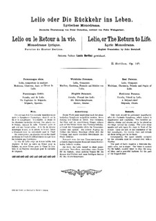 Lélio, or the Return to Life, Op.14b: Full score by Hector Berlioz