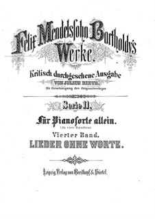 Songs without Words, Op.19b: Complete set by Felix Mendelssohn-Bartholdy