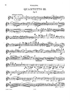 Piano Quartet No.3 in B Minor, Op.3: Parts by Felix Mendelssohn-Bartholdy