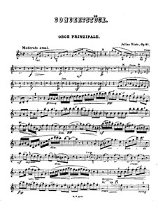 Concert Piece for Winds and Piano (or Orchestra), Op.41: Oboe Part by Julius Rietz