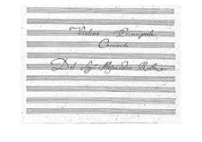 Concerto for Violin in G Major, BI 520: Violins and cello parts by Alessandro Rolla