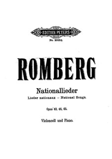 Divertimento on Swedish National Themes, Op.42: Score by Bernhard Romberg