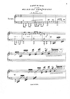 Fantasia on Hungarian Melodies: For piano by Anton Rubinstein