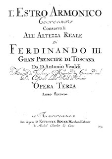 Concerto for Two Violins and Strings No.8 in A Minor, RV 522: Violin II solo part by Antonio Vivaldi