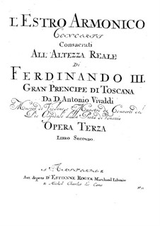 Concerto for Two Violins and Strings No.8 in A Minor, RV 522: Violin III part by Antonio Vivaldi