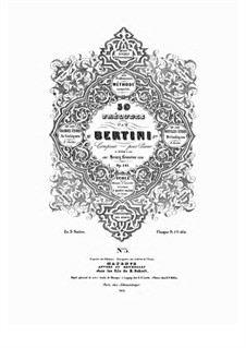 Cinquante études mélodiques précédées chacune d'un prélude en deux suites, Op.141: Suite III by Henri Jérôme Bertini