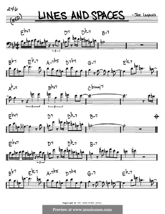 Lines and Spaces: For any instrument by Joe Lovano