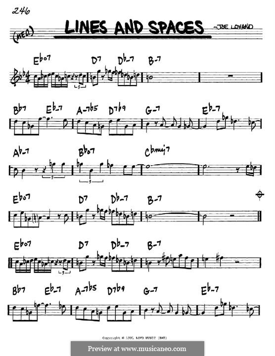 Lines and Spaces: For any instrument by Joe Lovano