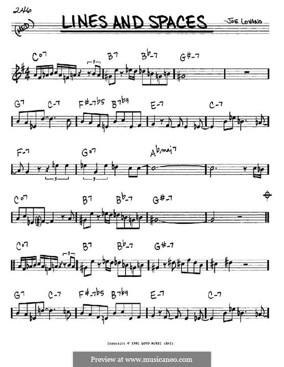 Lines and Spaces: For instrument in E flat by Joe Lovano