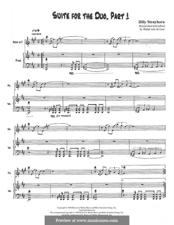 Suite for The Duo (Parts 1-3): Suite for The Duo (Parts 1-3) by Billy Strayhorn