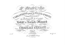 Le Souvenir. Variations, Op.4: Le Souvenir. Variations by Carl Czerny