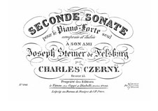 Sonata for Piano No.2 in A Minor, Op.13: For a single performer by Carl Czerny